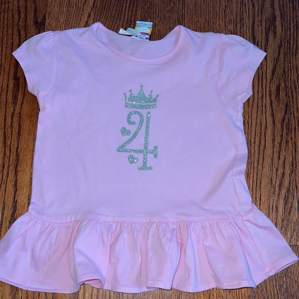 Boutique 4 year old birthday shirt - size 5/6